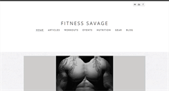 Desktop Screenshot of fitnesssavage.com