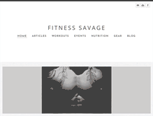 Tablet Screenshot of fitnesssavage.com
